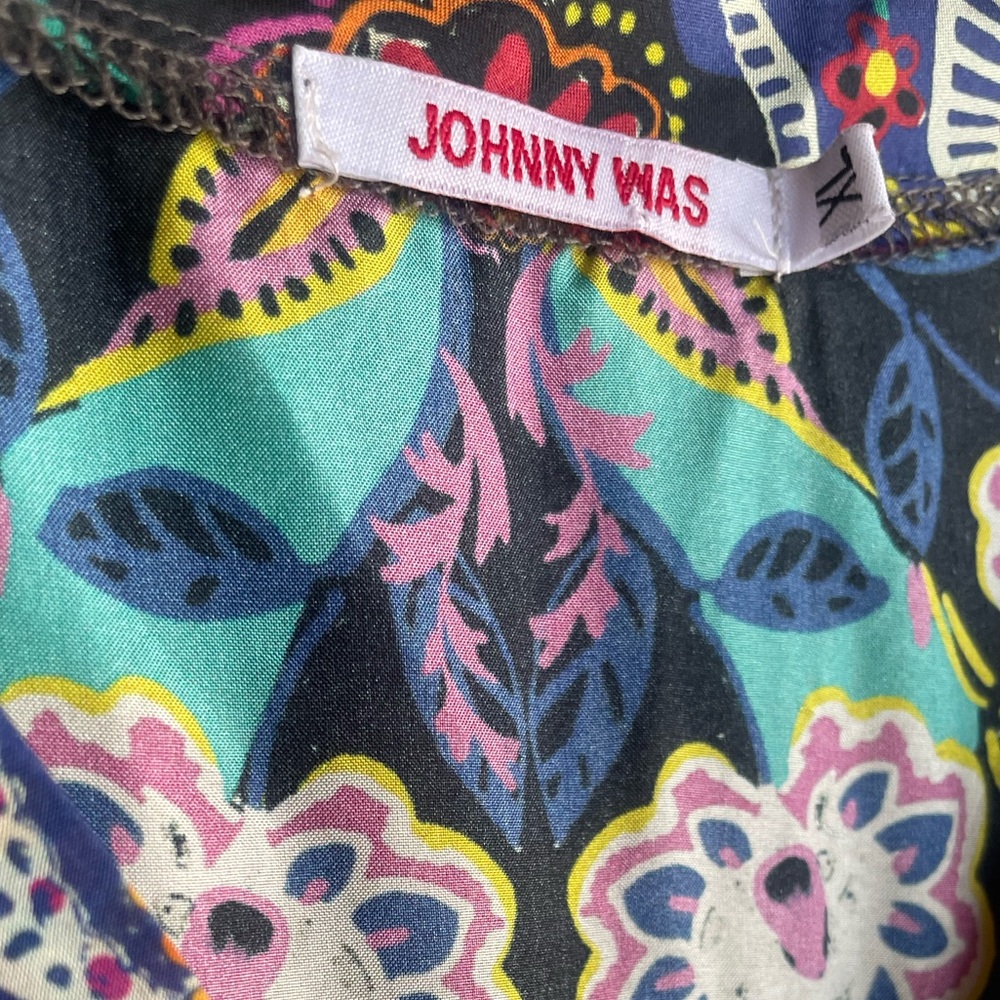 Johnny Was Purple Pink Resort Silk Maxi Gown - Picture 6 of 7